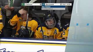 Merrimack College Mens Hockey vs Clarkson Golden Knights 102023 Highlights [upl. by Ade730]