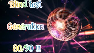 Blind test 50 titres année 8090 🎉🪩🪩 [upl. by Adlihtam]