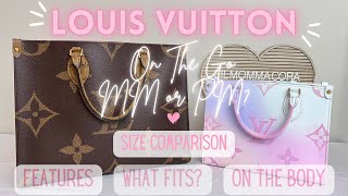 Louis Vuitton On the Go MM or PM Features What fits Size Comparisons and On the Body [upl. by Llerrom]