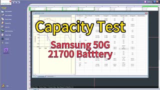 Capacity test：Samsung 21700 50G Lithium ion battery cell Ebikeflashlightpower tool1865021700 [upl. by Peta33]