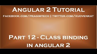 Class binding in angular 2 [upl. by Ku]