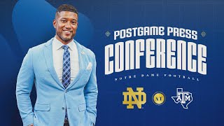 Texas AampM  Postgame Press Conference  Notre Dame Football [upl. by Nerrej]