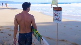 SURFING NUCLEAR SANDBARS WITH TONS OF NORTH SHORE LOCALS [upl. by Eneloc]