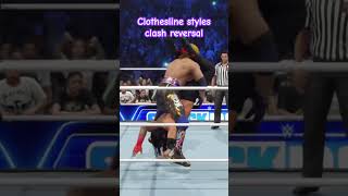 Clothesline styles clash reversal [upl. by Forras]