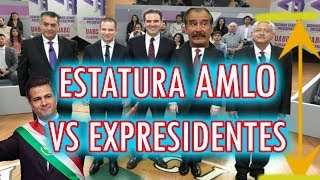 Cuánto mide AMLO y los ex PRESIDENTES mexicanos  ESTATURA DE LOS CANDIDATOS Y PRESIDENTES [upl. by Nihahs]