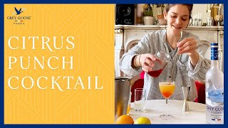 Citrus Punch Cocktail Recipe  Grey Goose House Pour [upl. by Rolecnahc]