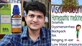 Viscum Album  Homeopathic medicine Viscum album  Sciatica  Low blood pressure  Dysmenorrhea [upl. by Eba]