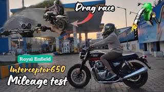 Royal Enfield Interceptor 650 mileage test  UNEXPECTED RESULT  TELUGU MOTOVLOG  veyron rider [upl. by Meihar]