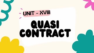 Quasi contract Law of Contract Paper I Indian Contract Act1872 in Tamil [upl. by Nobe]