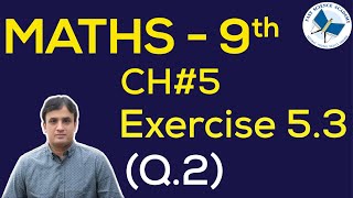 9th Class Maths solutions ch 5 Exercise 53 Q 2  FAST MATHEMATICS TUTORIALS [upl. by Home]