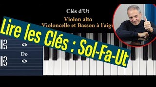 Comment lire les notes de musique dans toutes les clés musicales  clé de sol clé de fa et clés ut [upl. by Delwyn]