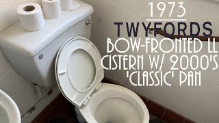 1973 Low Level Twyfords BowFronted Cistern w 2000s Twyfords Classic Washdown Pan [upl. by Retsub80]