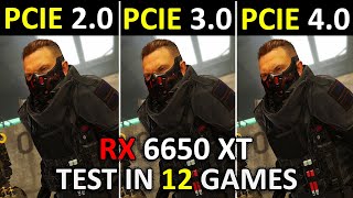 RX 6650 XT PCIe 20 vs PCIe 30 vs PCIe 40  Test In 12 Games  is there a Difference 🤔  2024 [upl. by Yrolg]