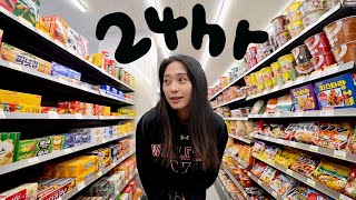 24hr eating through KOREAN CONVENIENCE STORE [upl. by Meagan804]