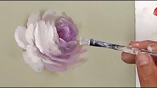 Painting a Beginning Rose with Acrylics [upl. by Caitrin899]