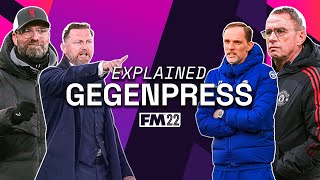 What is Gegenpressing Best players roles and tactics explained using Football Manager 2022 [upl. by Washko]