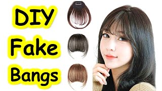 How to make fake bangs at homefront hair extensions clipfake Bangsclip bangsdiySajal Malik [upl. by Iroj541]