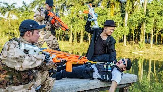 3T Nerf War  De Lee Uses Nerf Guns To Fight Destroy SWAT Base And SWAT SEAL X Revenge [upl. by Suoicul]