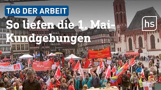 Demonstrationen zum 1 Mai in Hessen  hessenschau [upl. by Sirtemed]