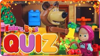 ♥ Masha and the Bear QUIZ  What Did You Learn About Маша и Медведь Kids Cartoons [upl. by Atteuqaj]