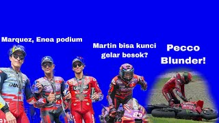 SPRINT RACE SEPANG  JORGE MARTIN BISA KUNCI GELAR BESOK  PECCO BLUNDER MARQUEZENEA PODIUM [upl. by Renaud]