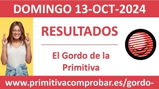 Resultado del sorteo El Gordo de la Primitiva del domingo 13 de octubre de 2024 [upl. by Jabon]