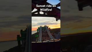 Sunset Ride On Wildfire rollercoaster rmc wildfire kolmården zoo themepark [upl. by Ahsienek992]