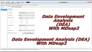 Data Envelopment Analysis DEA With MDeap2 [upl. by Khalil490]