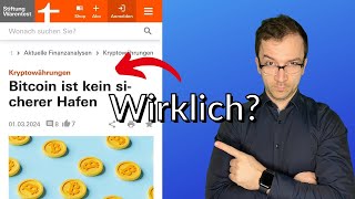 Hat Stiftung Warentest bezüglich Bitcoin recht  Faktencheck [upl. by Alyahsat]