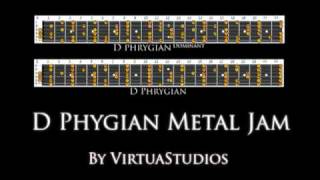 D Phrygian Dominant Jam Track Heavy Metal [upl. by Cranston]