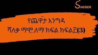 Ethiopia Sheger FM Yechewata Engida  Shalka Mamo Lema Part 3 [upl. by Alyhs487]