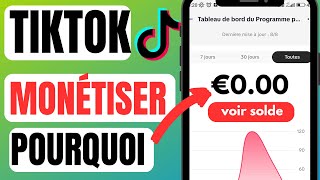 comment TikTok rémunère les vues et pourquoi votre solde reste à 0 € après la monétisation [upl. by Refiffej]