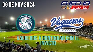 LEONES VS VAQUEROS Beisbol Profesional Colombiano  9 de Noviembre de 2024 En Vivo desde Montería [upl. by Domenech431]