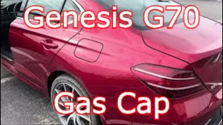 2023 Genesis G70  How to Open Gas Cap [upl. by Leora]