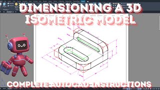 Dimensioning an Isometric 3D Model in AutoCAD [upl. by Longerich492]