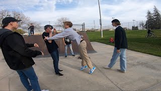 Skaters Try to Fight Scooter Riders [upl. by Thaddeus500]