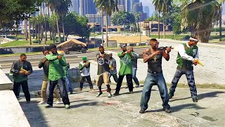 Families vs Ballas vs Vagos vs Marabunta Grande  GTA 5 NPC Wars 67 [upl. by Aneleh]