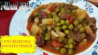 Etli Bezelyeli Patates Yemeği Nasıl YapılırEtli Taze Bezelye Yemeği Tarifi [upl. by Nnyroc304]