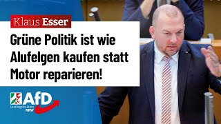 Grüne Politik ist wie Alufelgen aufziehen statt Motor reparieren – Klaus Esser AfD [upl. by Arabel]