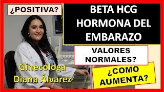 BETA HCG HORMONA DEL EMBARAZO POR GINECOLOGA DIANA ALVAREZ [upl. by Dorisa]