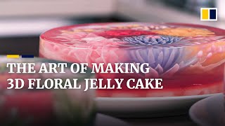 Crafting floral jelly cakes with former Malaysian architect turned 3D dessert artist [upl. by Alyaj]