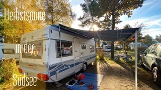 Herbstsonne in der Südsee  Mit dem Wohnwagen im SüdseeCamp  Lüneburger Heide [upl. by Annodas]