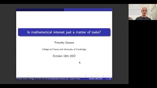 Is mathematical interest just a matter of taste [upl. by Adur]