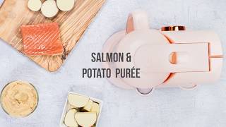 Babys Salmon And Potato Purée  Baby Food Recipes  BEABA [upl. by Russom]