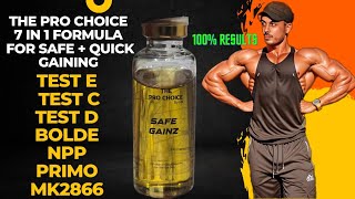 The pro choice safe gainz Review  best mix steroid for gaining amp buking  sarms  steroid blend [upl. by Nosreh521]