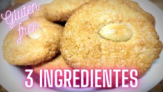 3 Ingredientes  Galletas sin gluten buenísimas [upl. by Brazee]