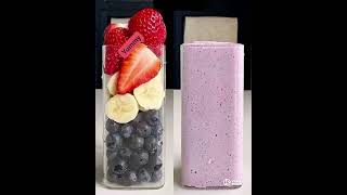 Strawberry banana 🍌🫐🍓 smoothie hydrate [upl. by Shyamal]