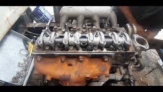 how to tappet adjustment to round Isuzu nkr truck isuzu 4 cylinder diesel engine [upl. by Acenom]