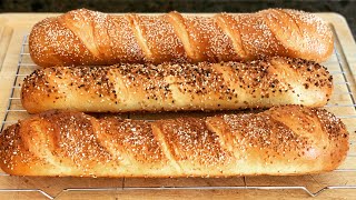 Easy Homemade Baguettes  Bread Baking for Beginners [upl. by Mraz]