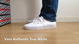 Vans Authentic True White on feet [upl. by Anital461]